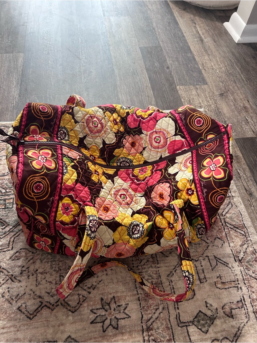 Vera Bradley Quilted Floral Travel Duffel Bag
